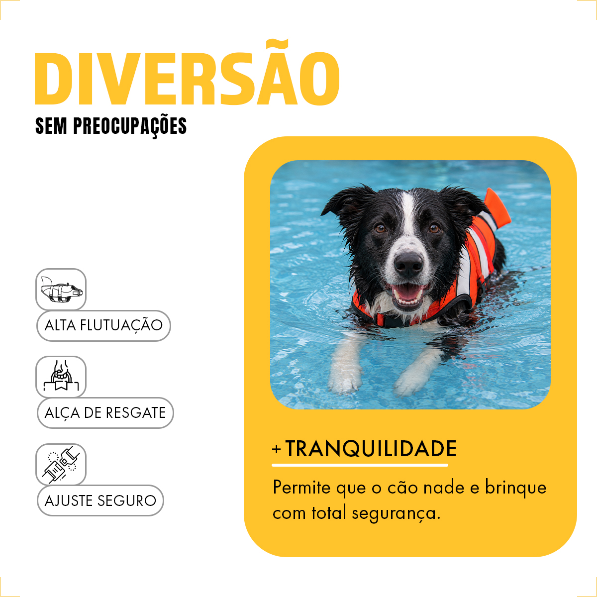 Colete Salva Vidas (M) Cães e Gatos - NEMO — foto 5