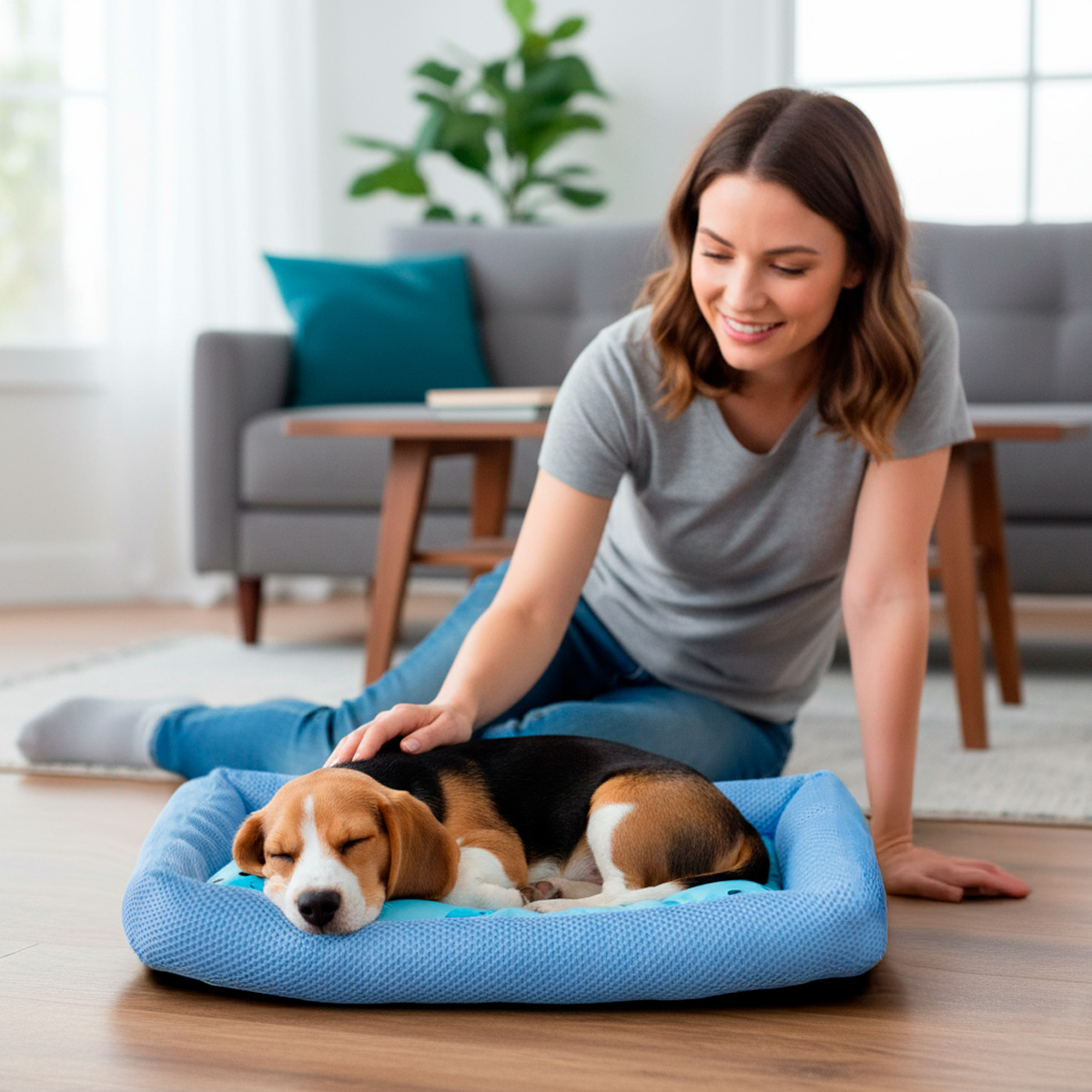 Colchonete refrescante Cães Gatos M 70x50 cm até 15 kg - Azul — foto 7