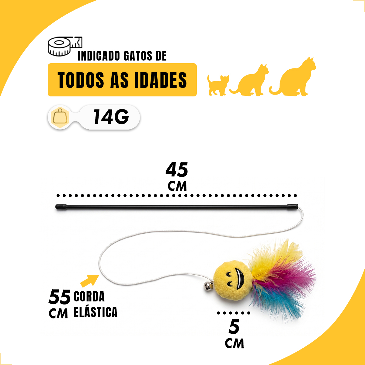 Brinquedo para Gatos Varinha Emoji Animaux — foto 2