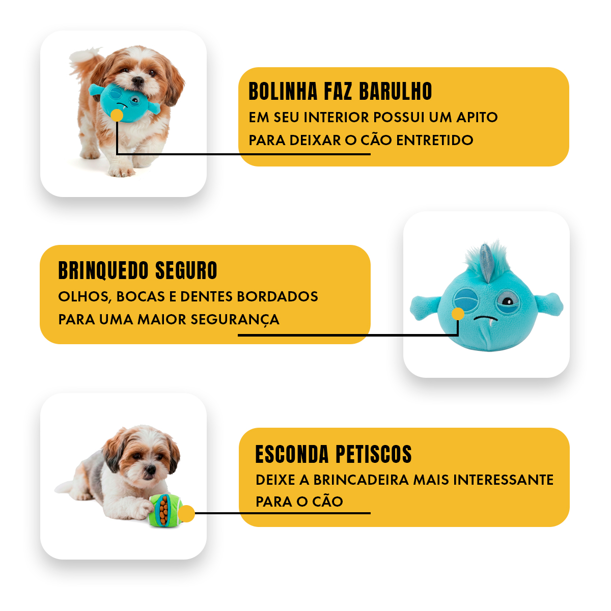 Brinquedo Pet 2em1 Pelúcia e Bola AFP - TÊNIS — foto 6