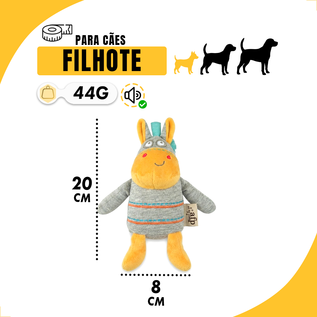 Brinquedo de Pelúcia para Filhotes - BURRO — foto 6