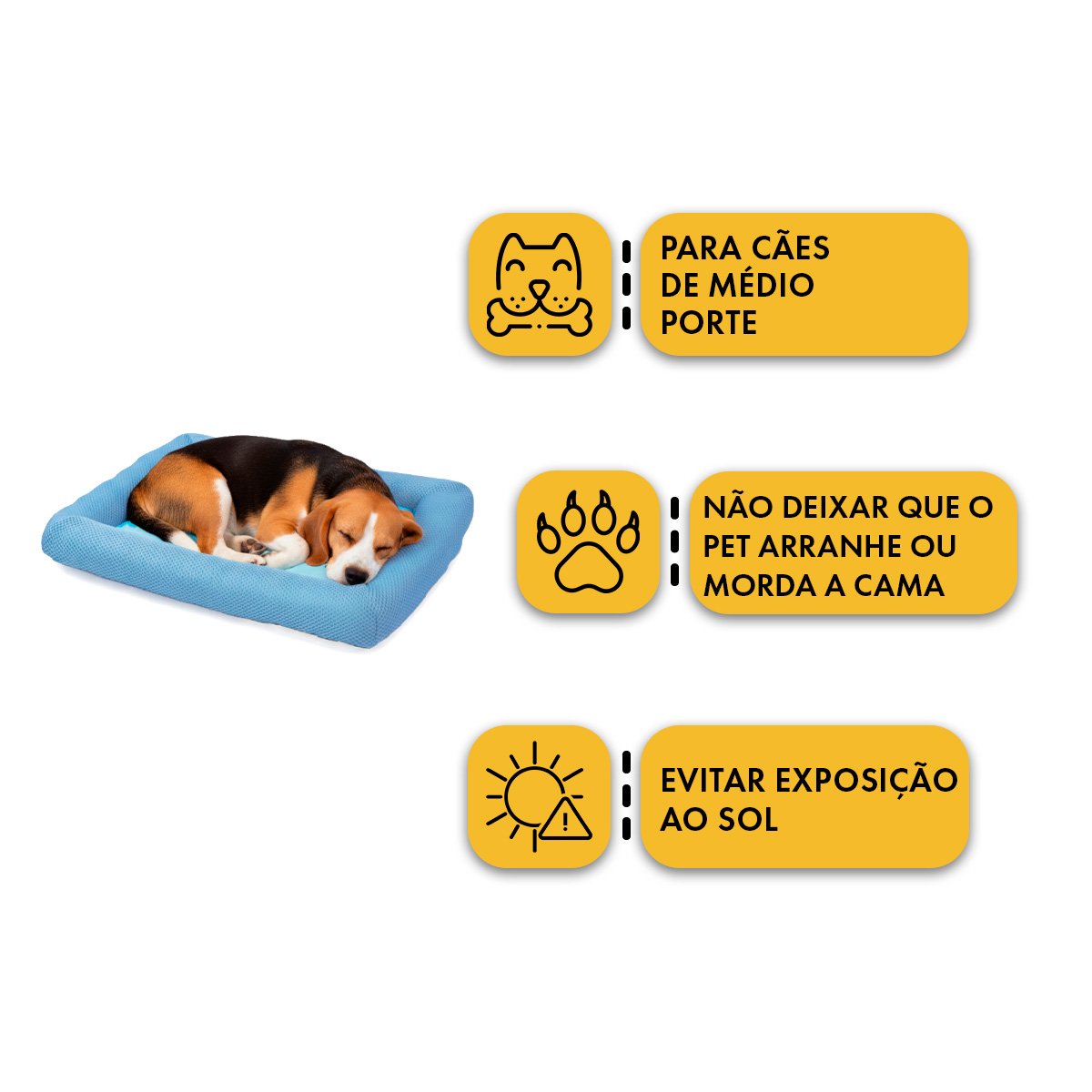 Colchonete refrescante Cães Gatos M 70x50 cm até 15 kg - Azul — foto 6