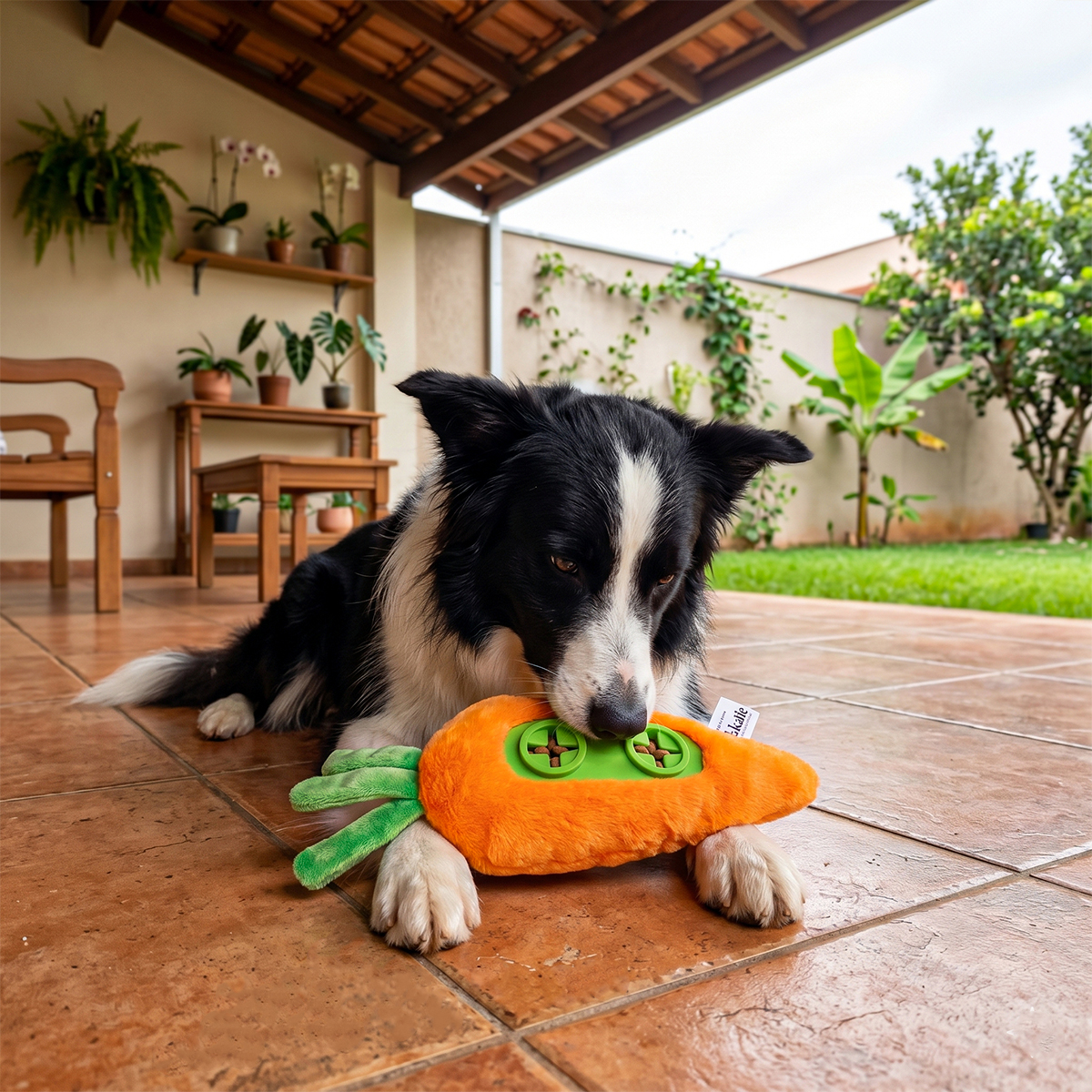 Brinquedo Pelúcia Pet Porta Petiscos Vegetais AFP - CENOURA — foto 7