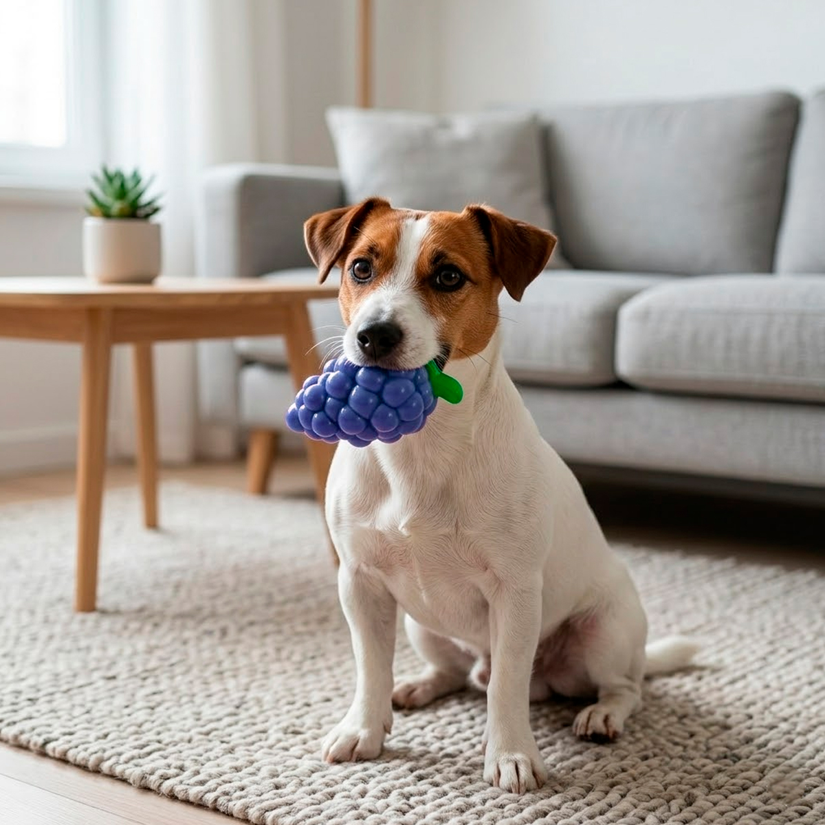 Brinquedo Mordedor Frutas Pet Cães Porte Médio TPR FOFOS - Uva — foto 8