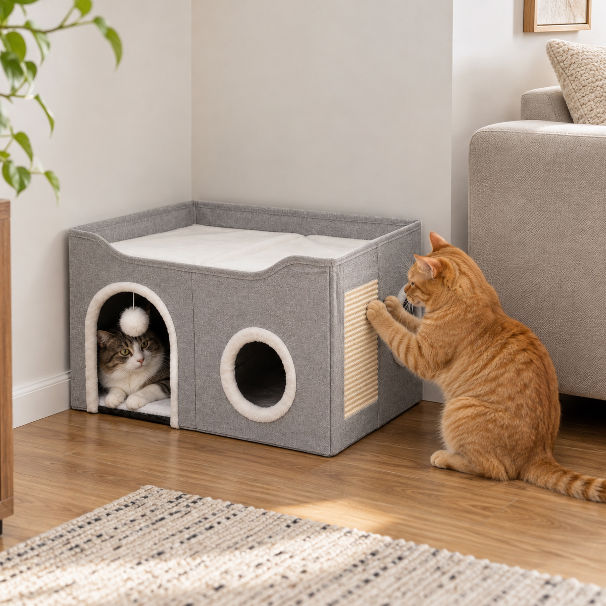 Casa Arranhador Esconderijo De Gato 60cm — foto 2