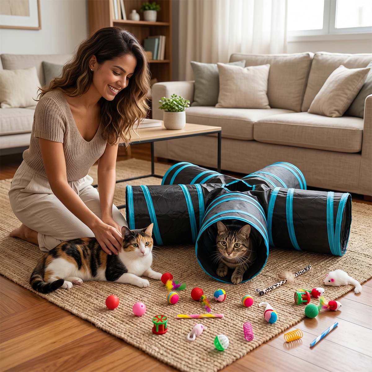 Kit Túnel de Gato 5 Saídas + 22 Brinquedos - Túnel 5 Saídas — foto 6