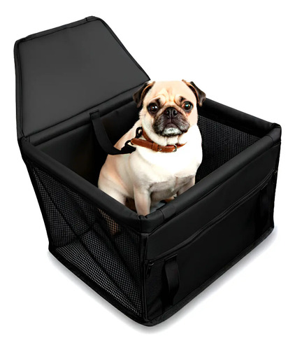 Cadeirinha Assento Pets Até 10kg Carro Transporte Cães Gatos - Preto — foto 5