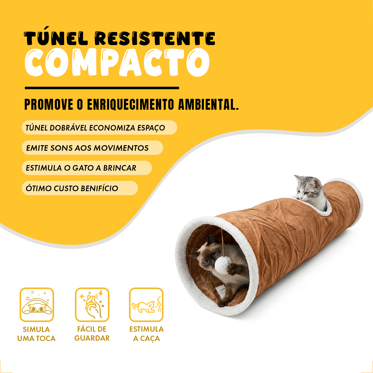 Túnel para Gatos 120 cm AFP — foto 5