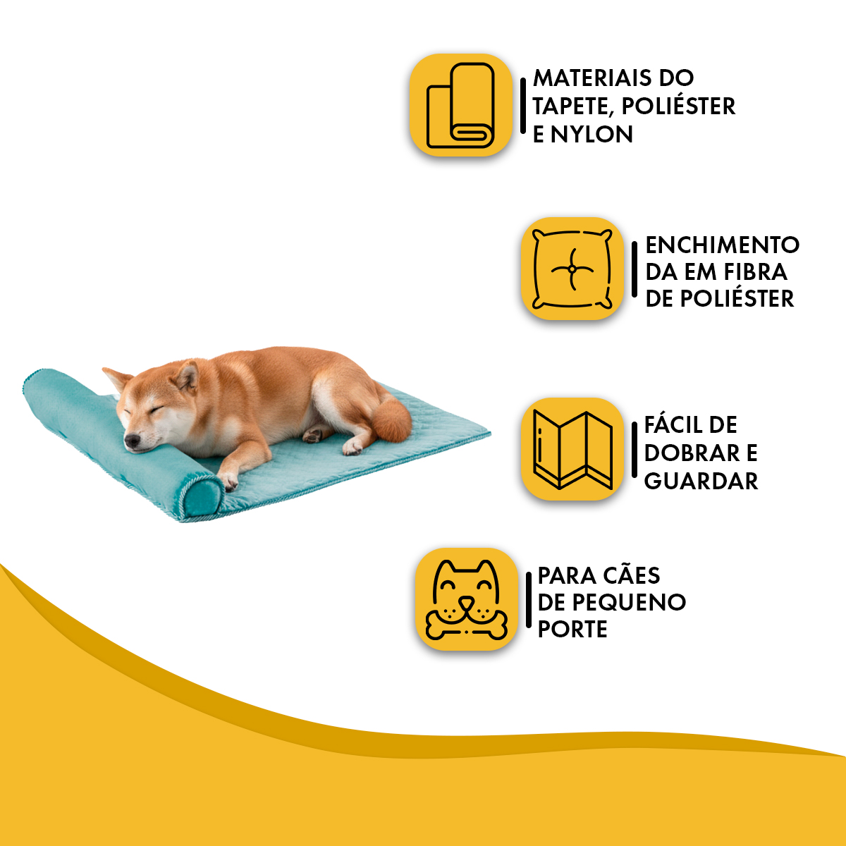Cama Tapete Colchonete Refrescante Cães Gatos P 60x40 - Azul — foto 2