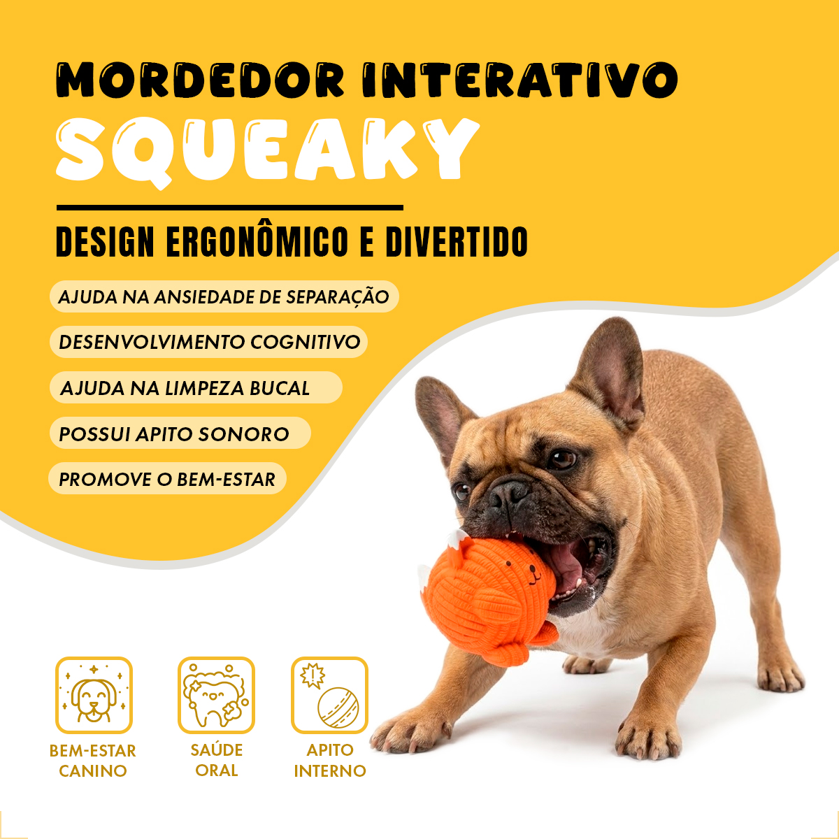 Brinquedo Látex Bola Animais Pet Cães FOFOS - Raposa — foto 4