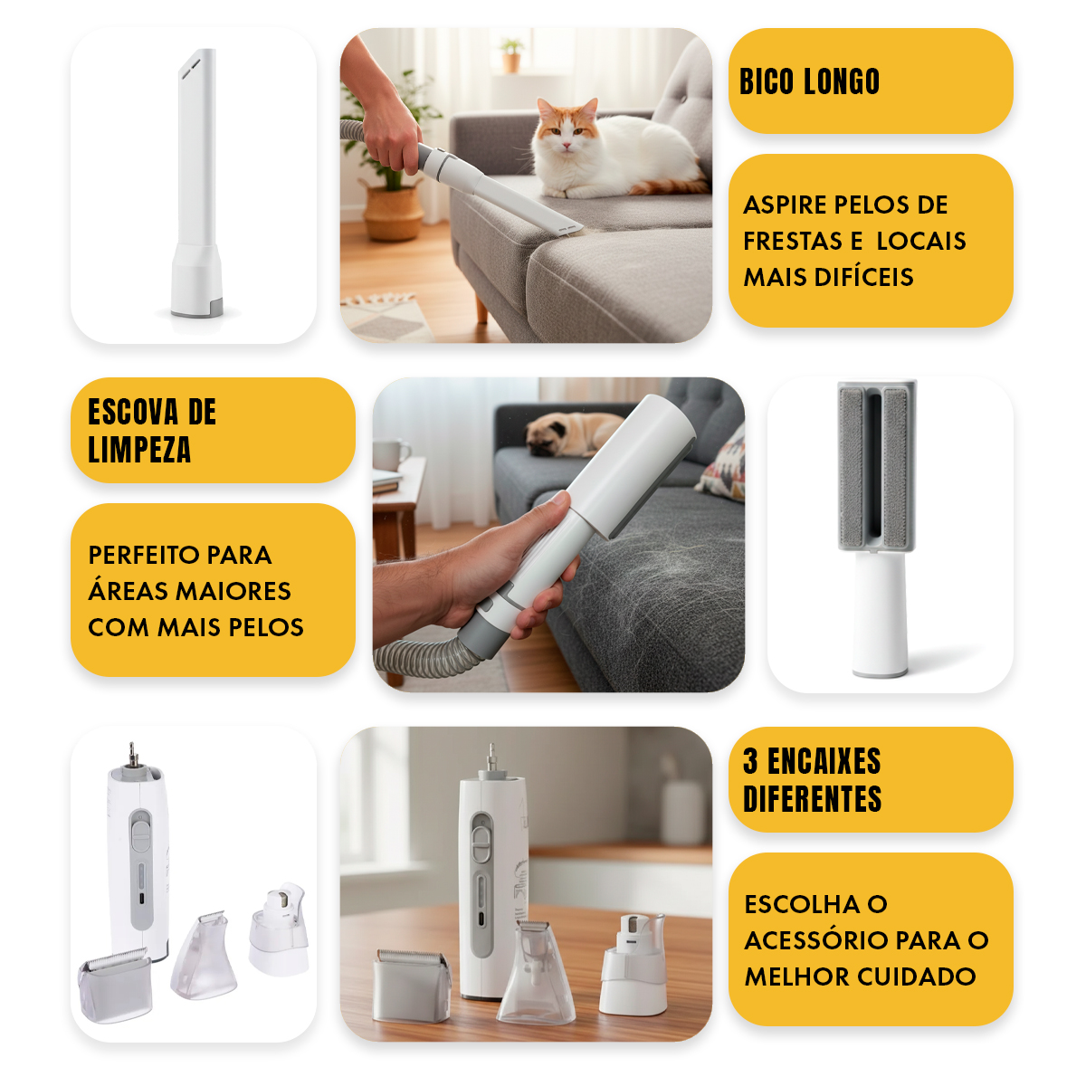 Máquina de Tosa Pet Portátil Sistema De Aspiração  - 220V — foto 2