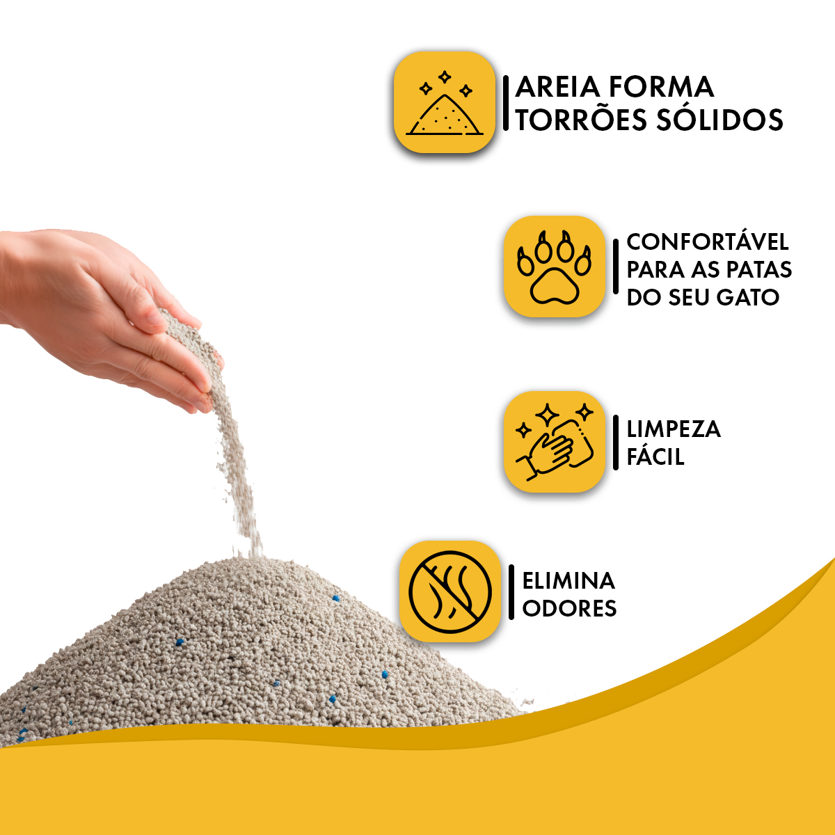 Bentonita Areia Sanitária Gatos 4kg Biodegradável P3T NATURAL — foto 8