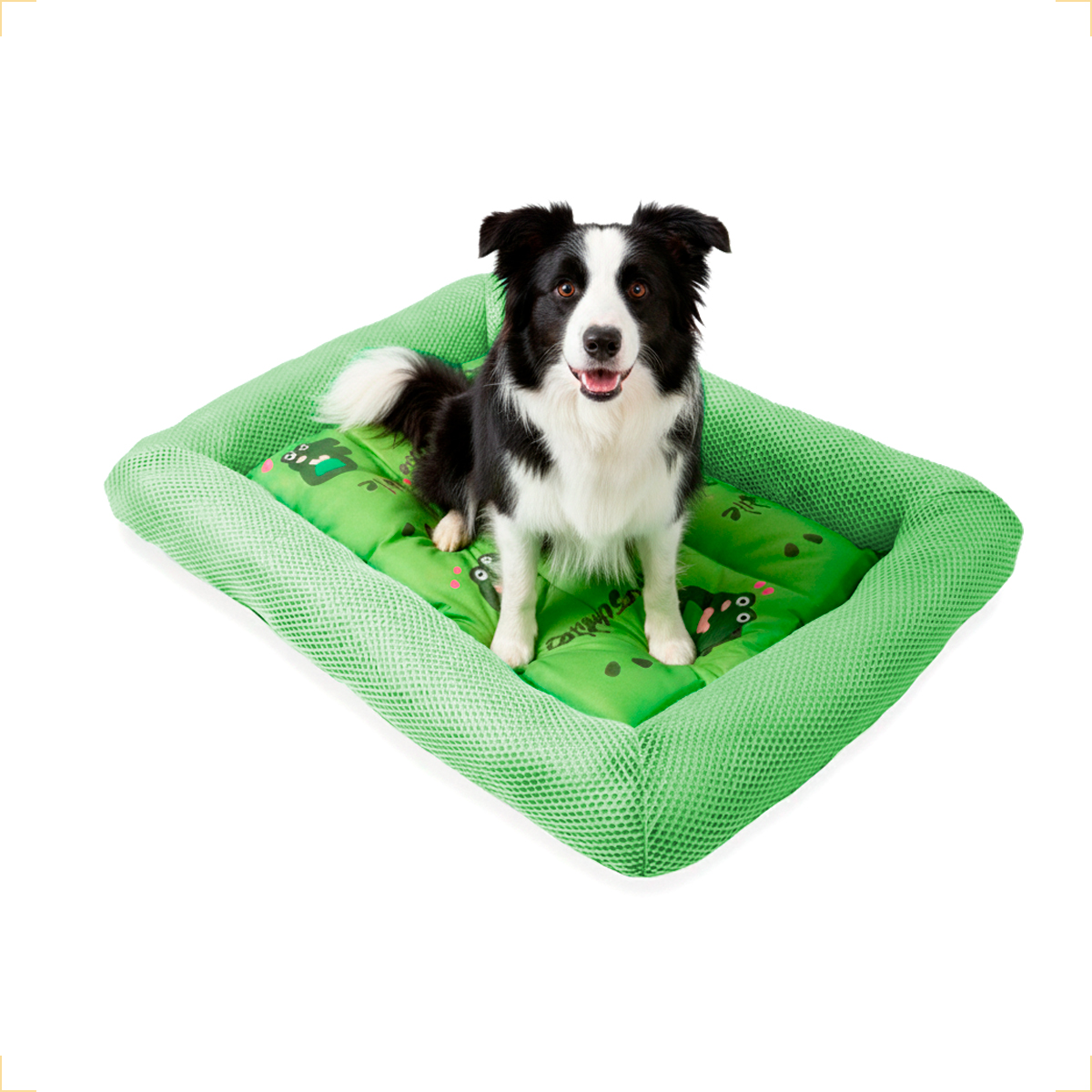 Colchonete refrescante Cães Gatos G  80x60 cm até 25 kg - Verde — foto 2