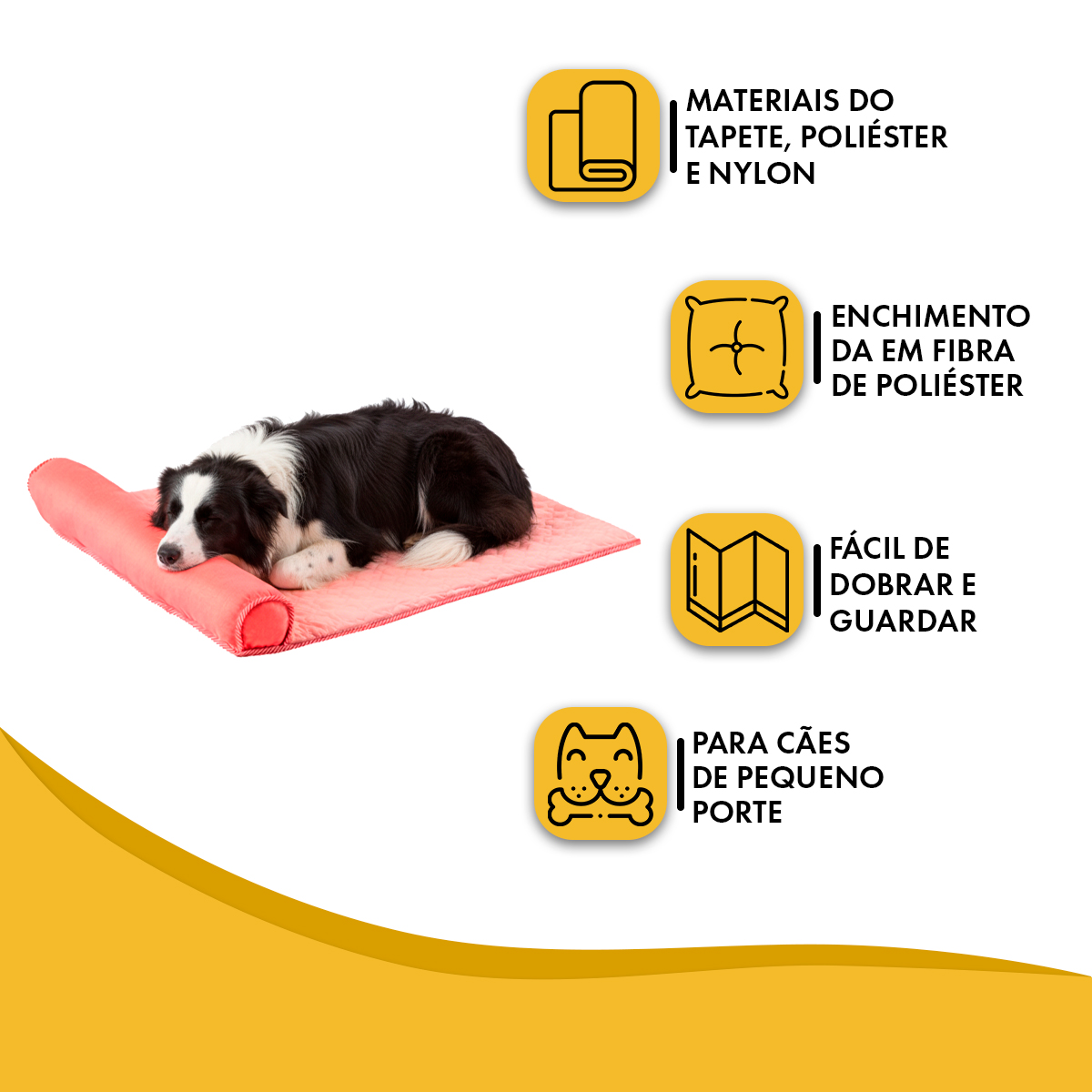 Cama Tapete Colchonete Refrescante Cães Gatos Grande  - Rosa — foto 6