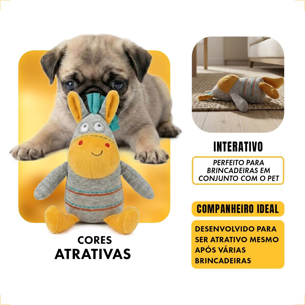 Brinquedo de Pelúcia para Filhotes - BURRO — foto 8