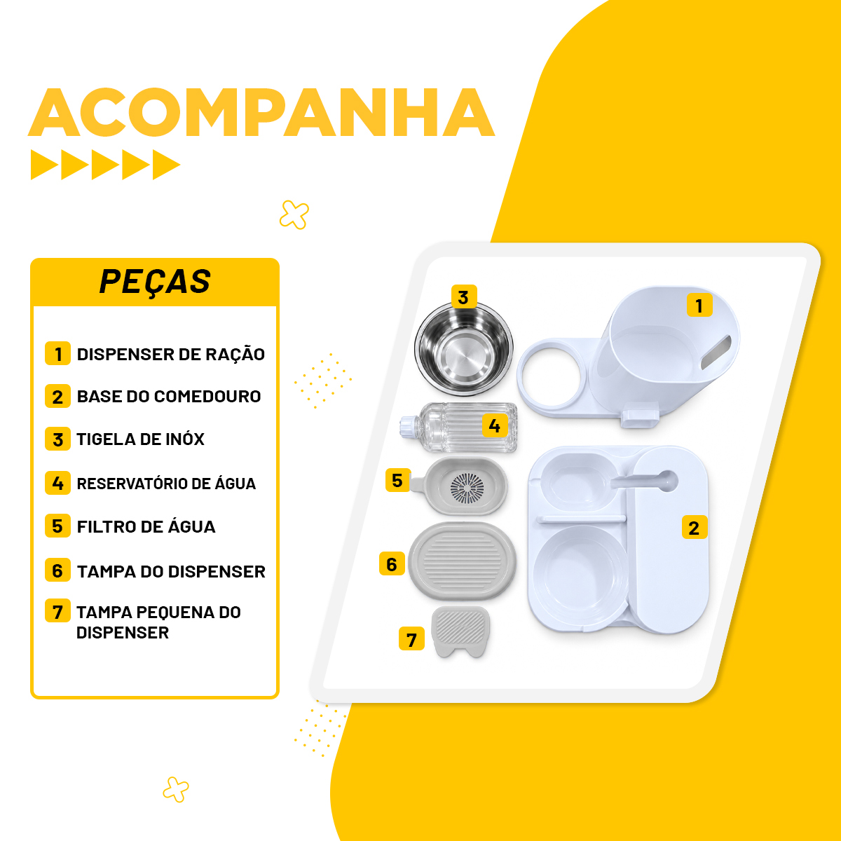 Comedouro e Bebedouro Duplo Automático 800 ML - Cinza — foto 6