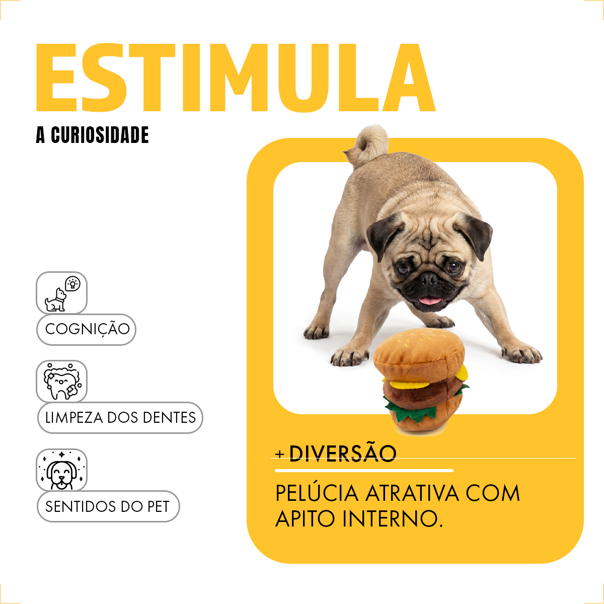 Pelúcia E Brinquedo Fast Food Diversão Para Pet Cães e Gatos - Hamburguer — foto 5