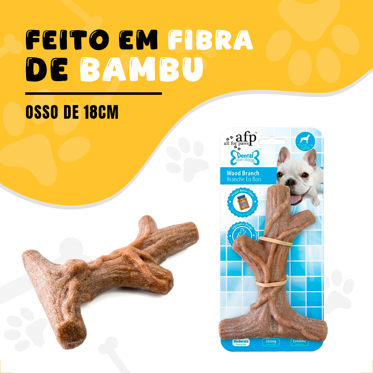Osso Pet Cães Grandes Sabor Amendoim 18 cm — foto 2