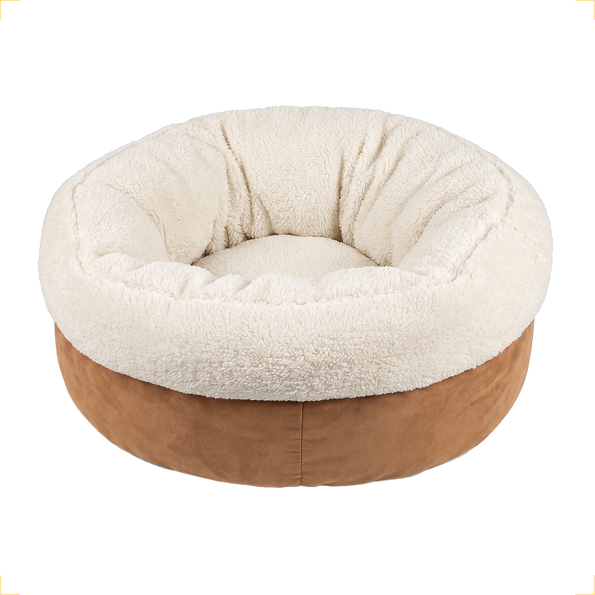 Cama Pet Luxo Donut - 50 cm Comp. x 25 cm  Alt. - BEGE