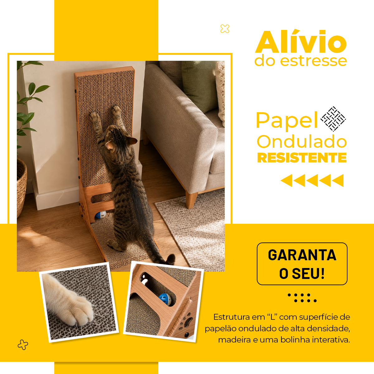 Arranhador brinquedo papelão Para Gatos  — foto 5