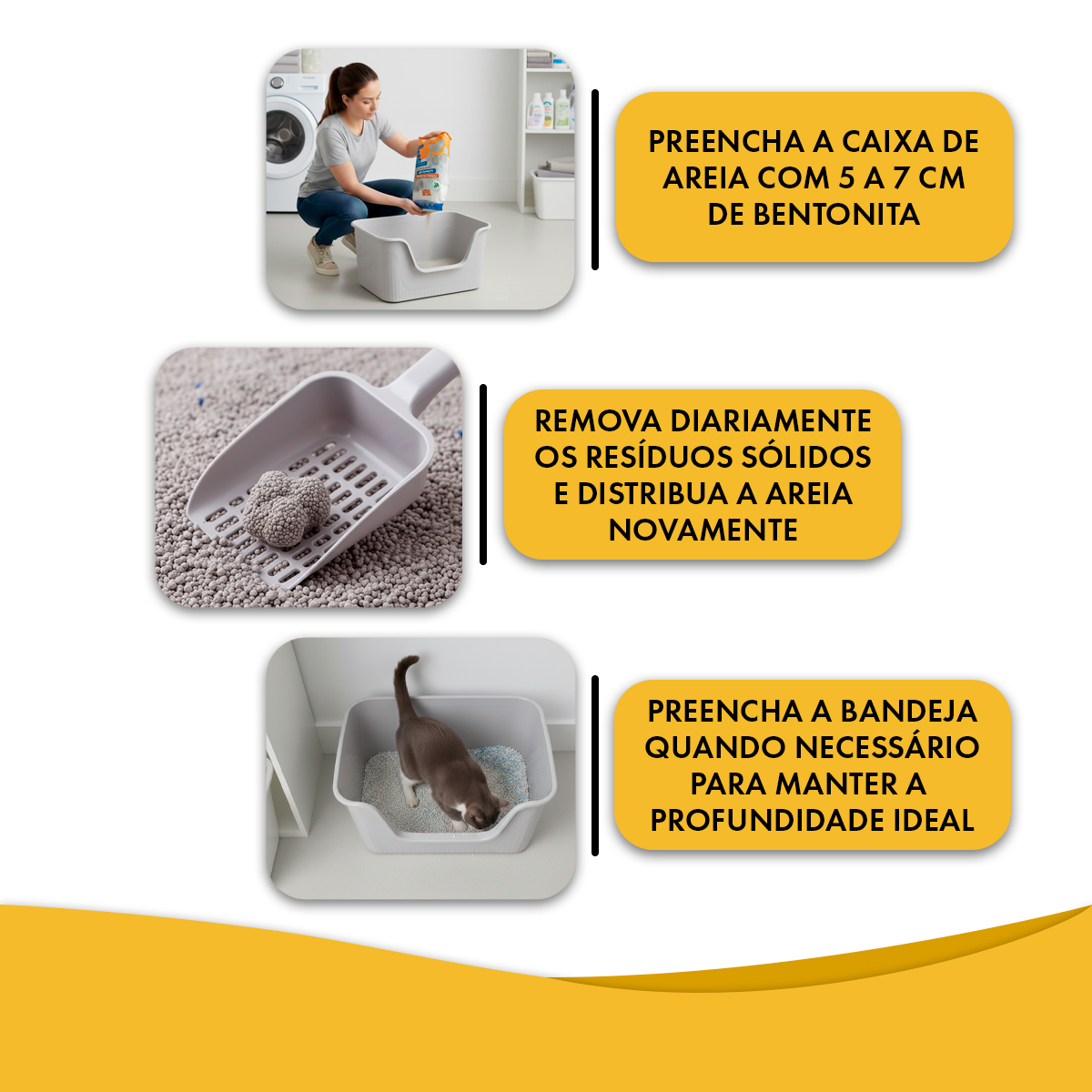 Bentonita Areia Sanitária Gatos 4kg Biodegradável P3T NATURAL — foto 6