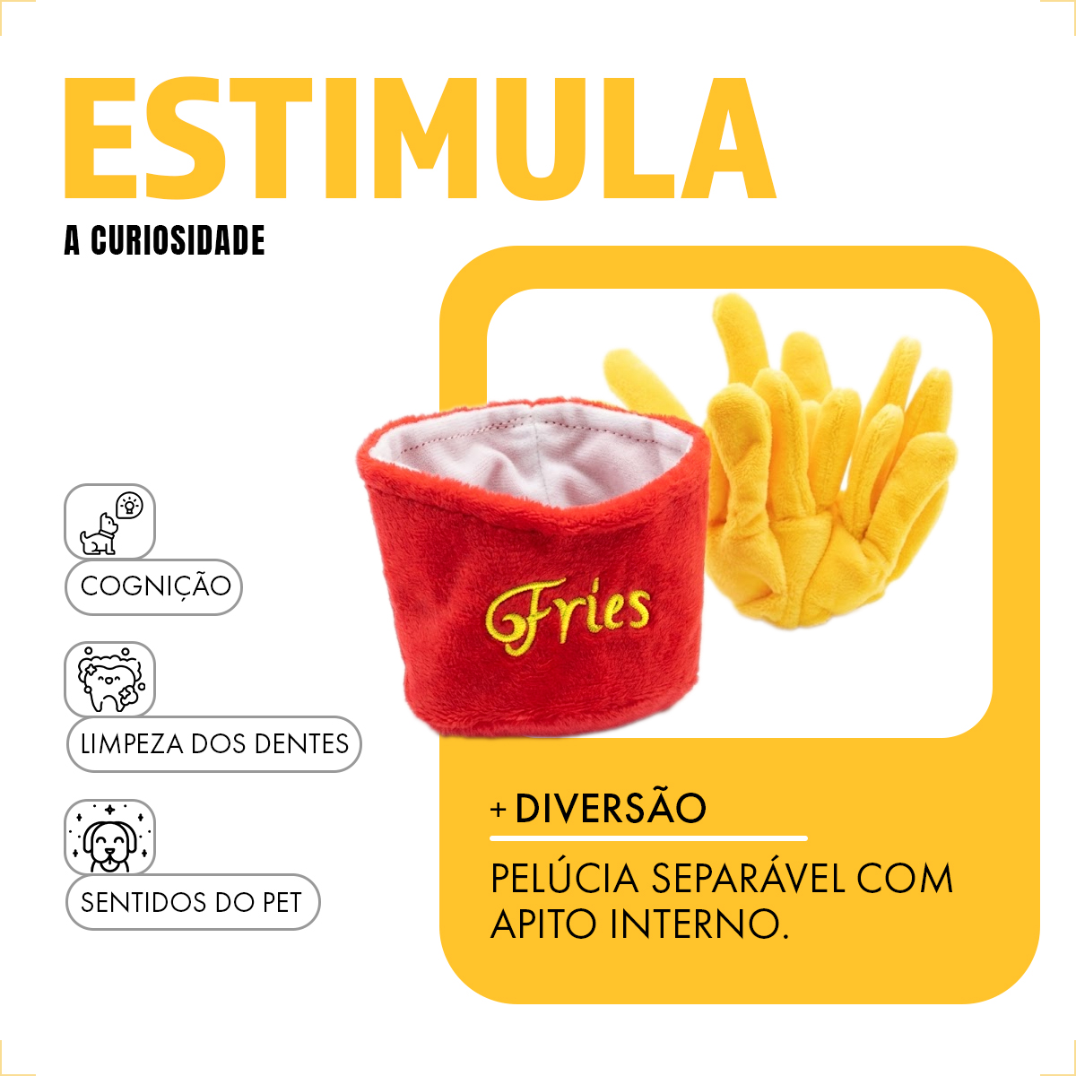 Brinquedo Pelúcia Fast Food Batata Frita — foto 4