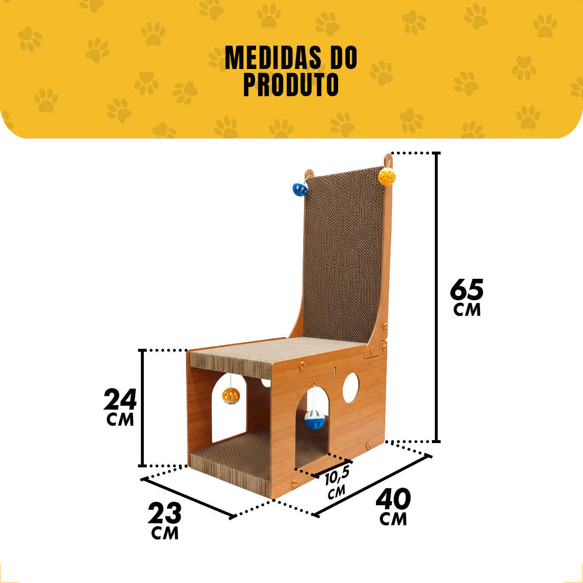 Arranhador Cadeira papelão Interativo Gatos Cadeirinha — foto 2