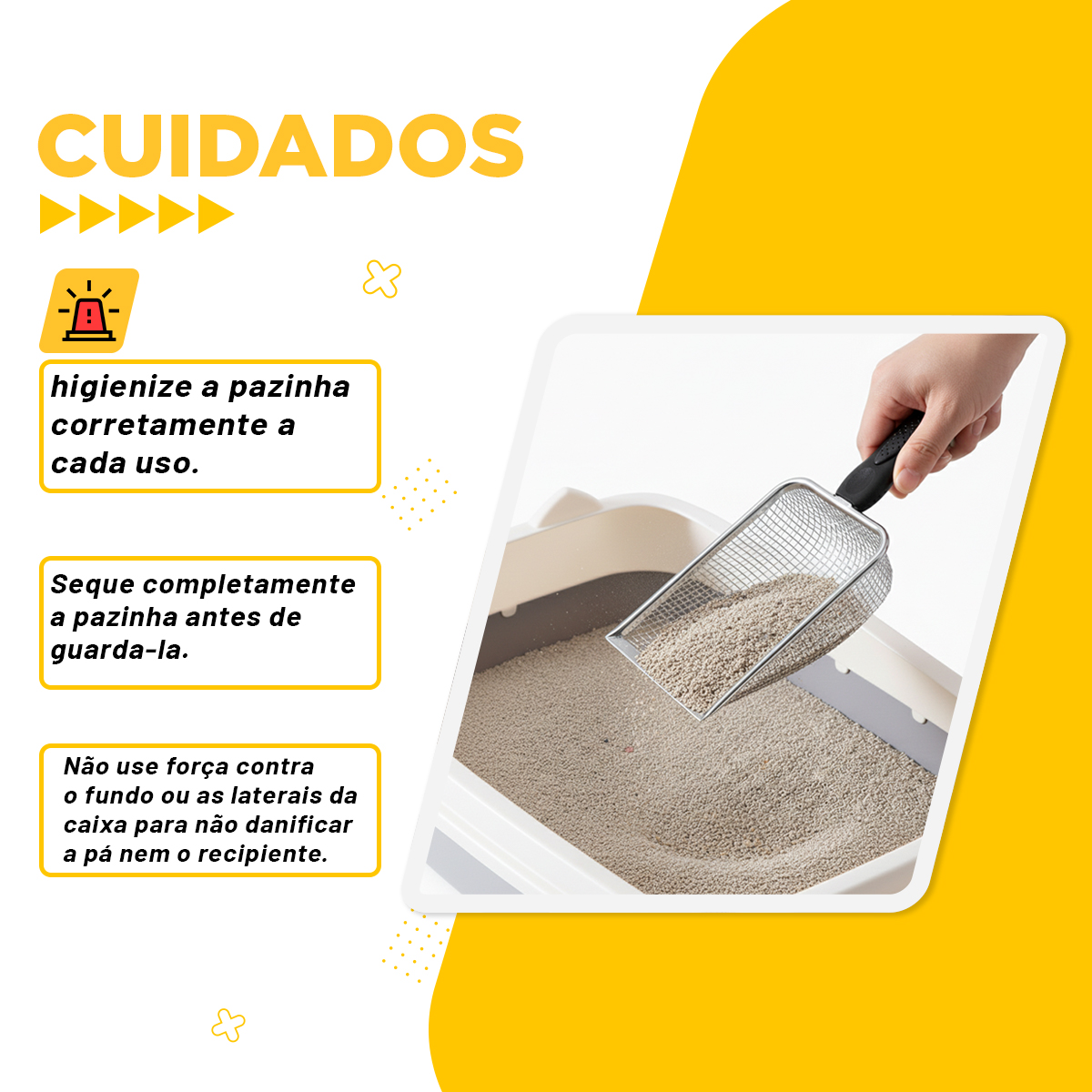 Pazinha Higiênica para Areia de Gato Peneira de Metal  — foto 7