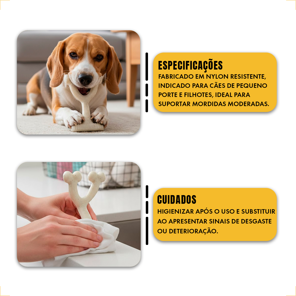 Osso Pet Cães Médios e Grandes Maciço 15 cm - G — foto 4