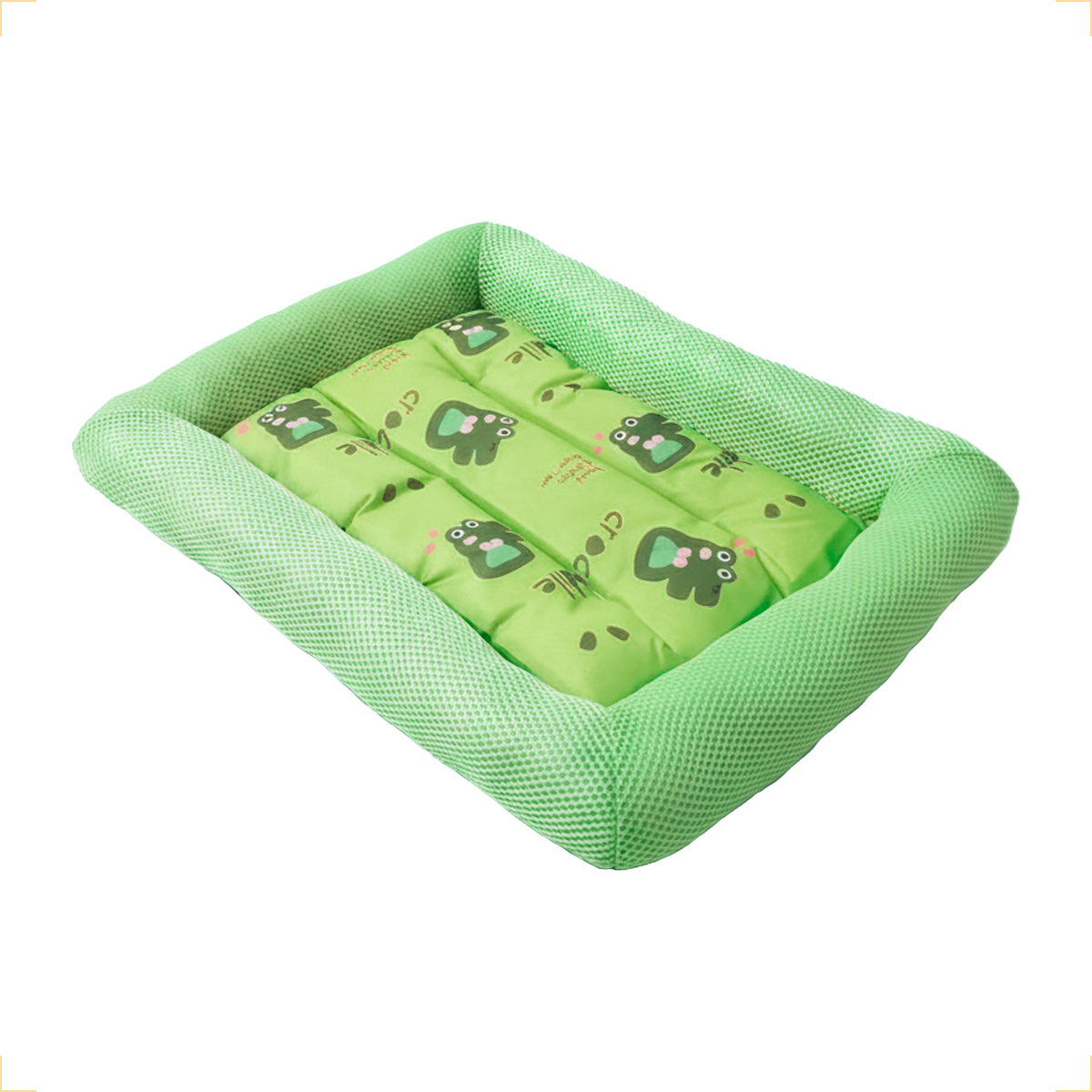 Colchonete refrescante Cães Gatos G  80x60 cm até 25 kg - Verde