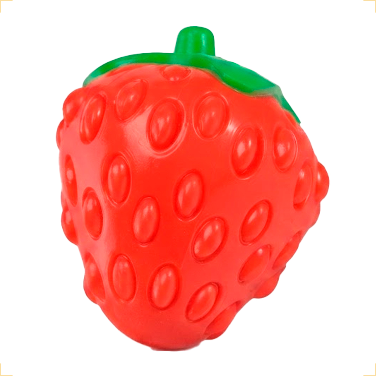 Brinquedo Mordedor Frutas Pet Cães Porte Médio TPR FOFOS - Morango