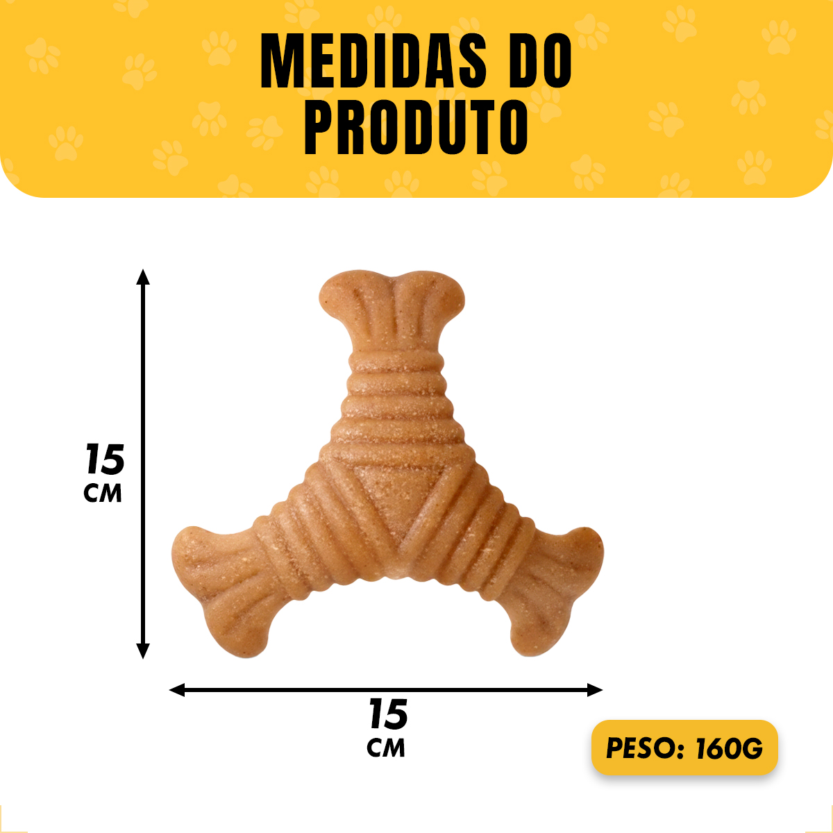 Osso Pet Cães Médios e Grandes Bambu FOFOS - Triângulo — foto 3