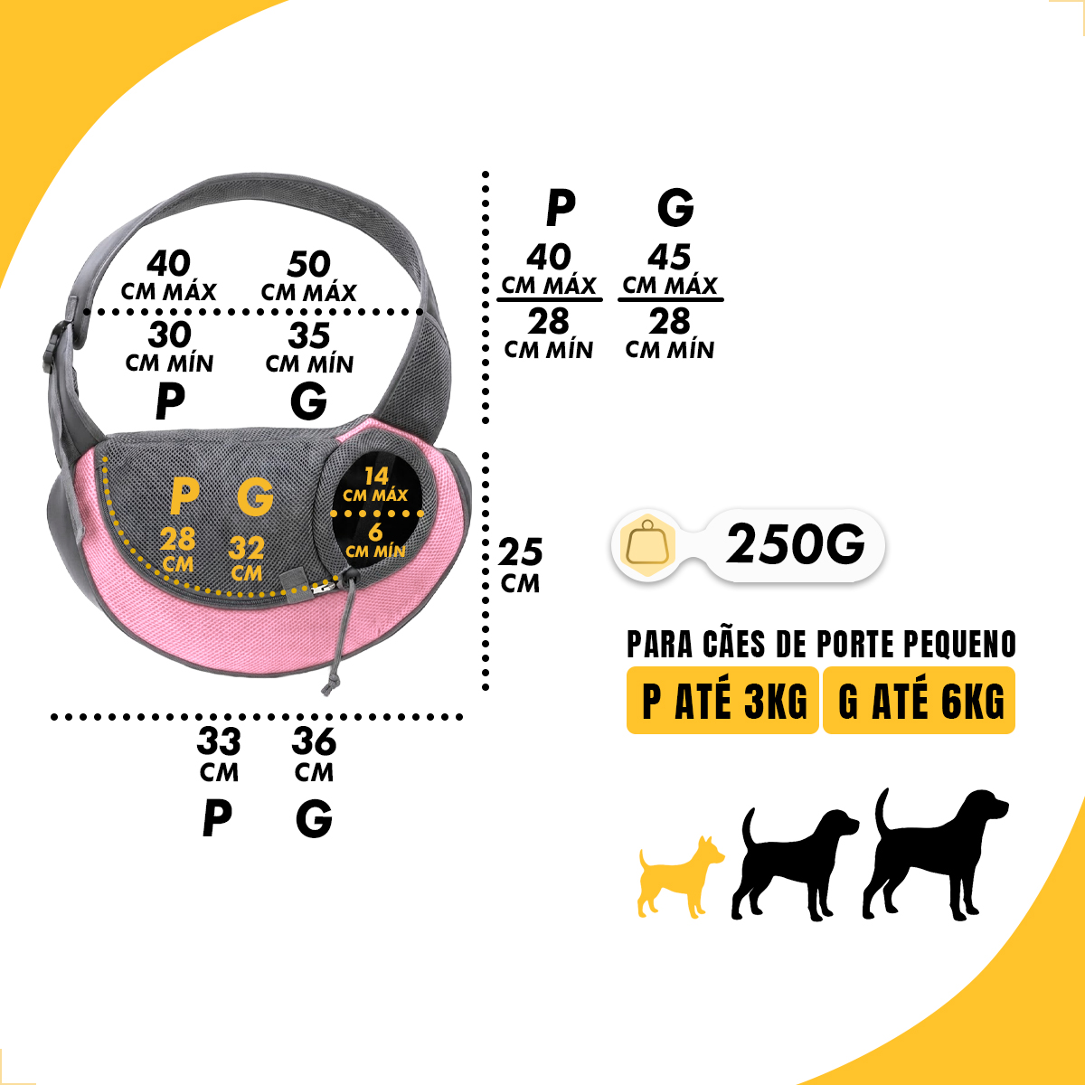 Bolsa Transporte Animais P Porte Cãe e Gato - Rosa G — foto 2