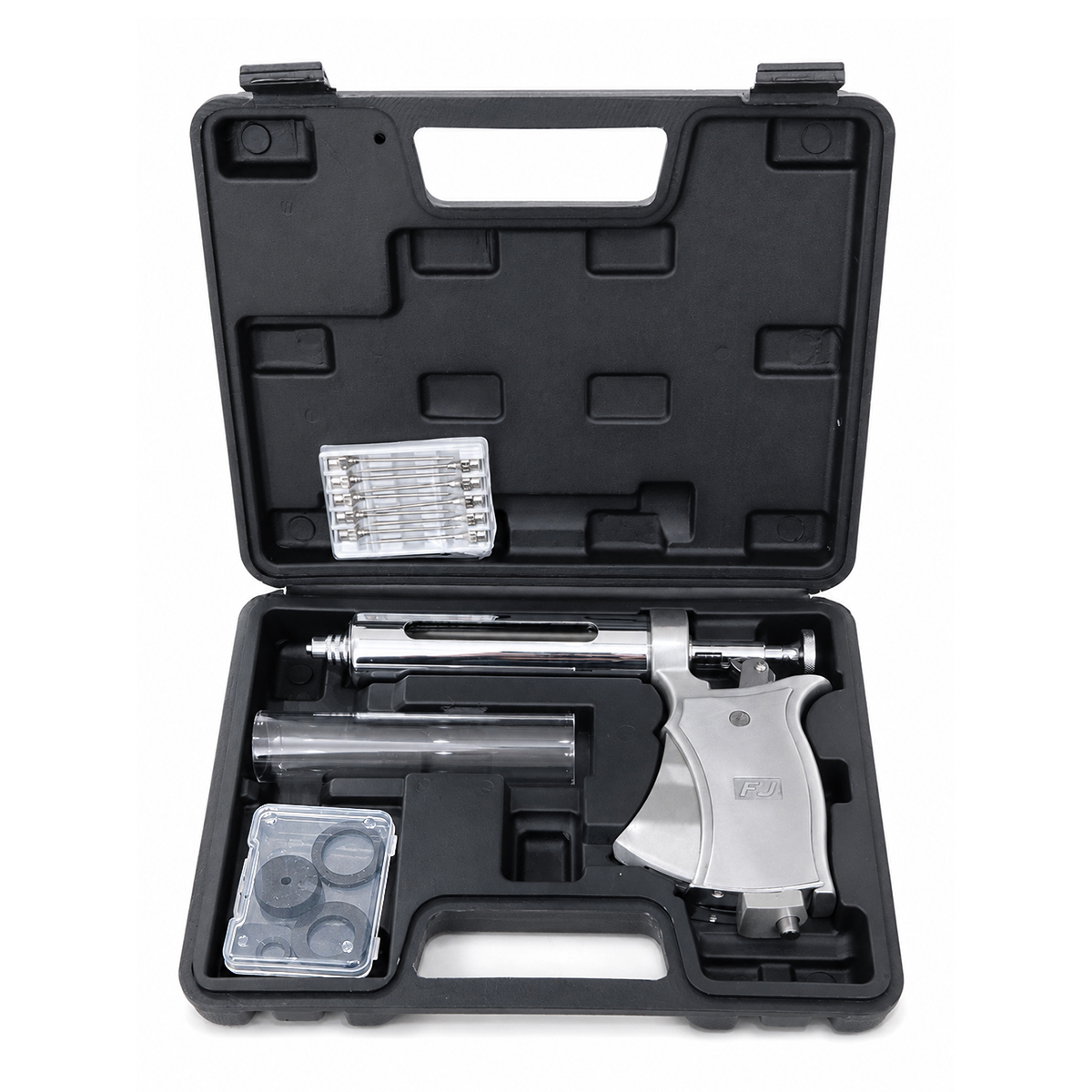 Pistola Seringa Veterinária SemiAutomática 50ml inox com 10 Aplicadores  Bovino/Equino/Ovino — foto 2