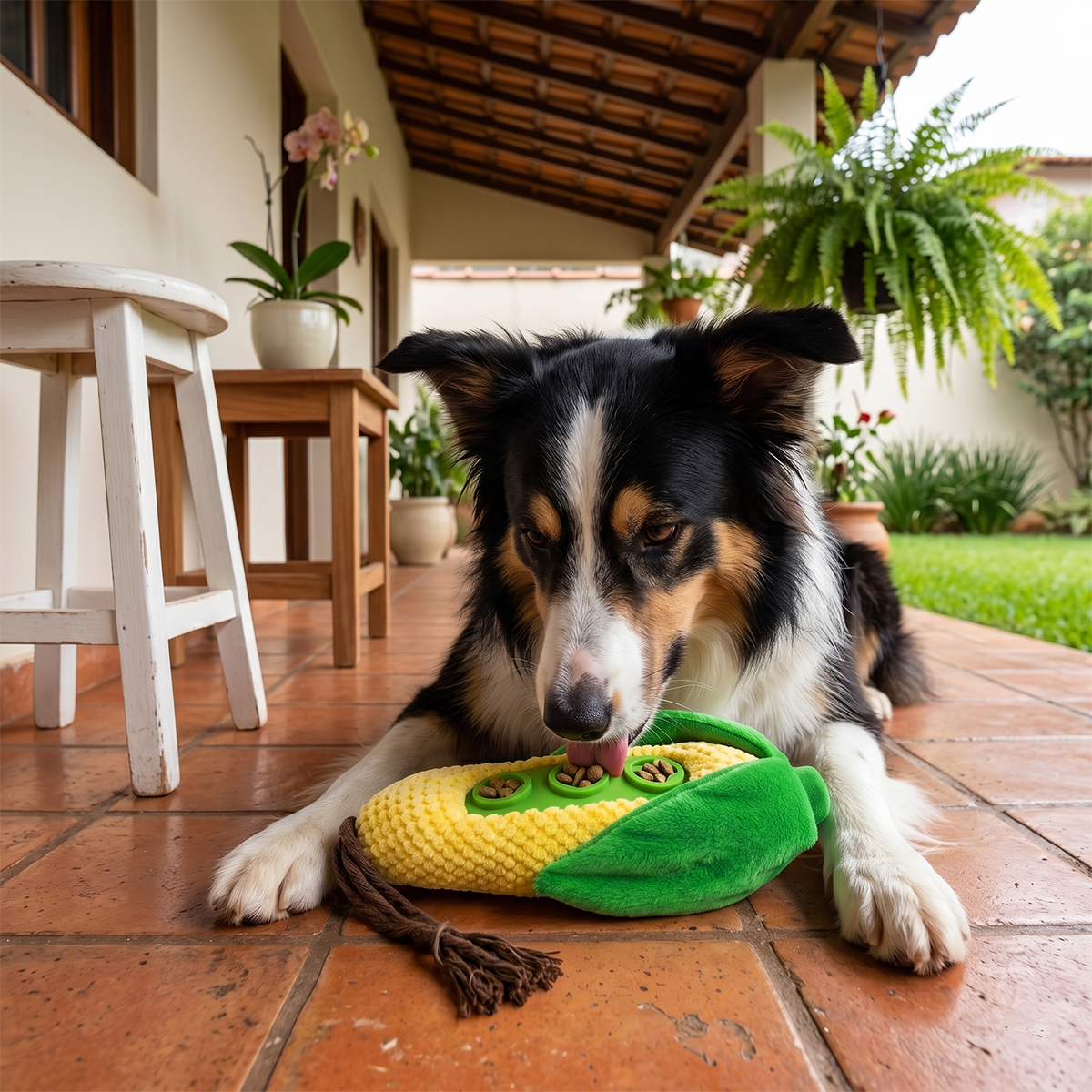 Brinquedo Pelúcia Pet Porta Petiscos Vegetais AFP - MILHO — foto 7
