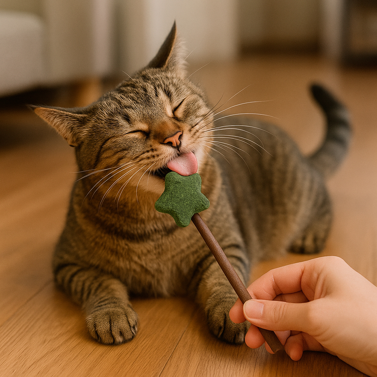Brinquedo Varinha Catnip Gatos Animaux - Estrela — foto 6