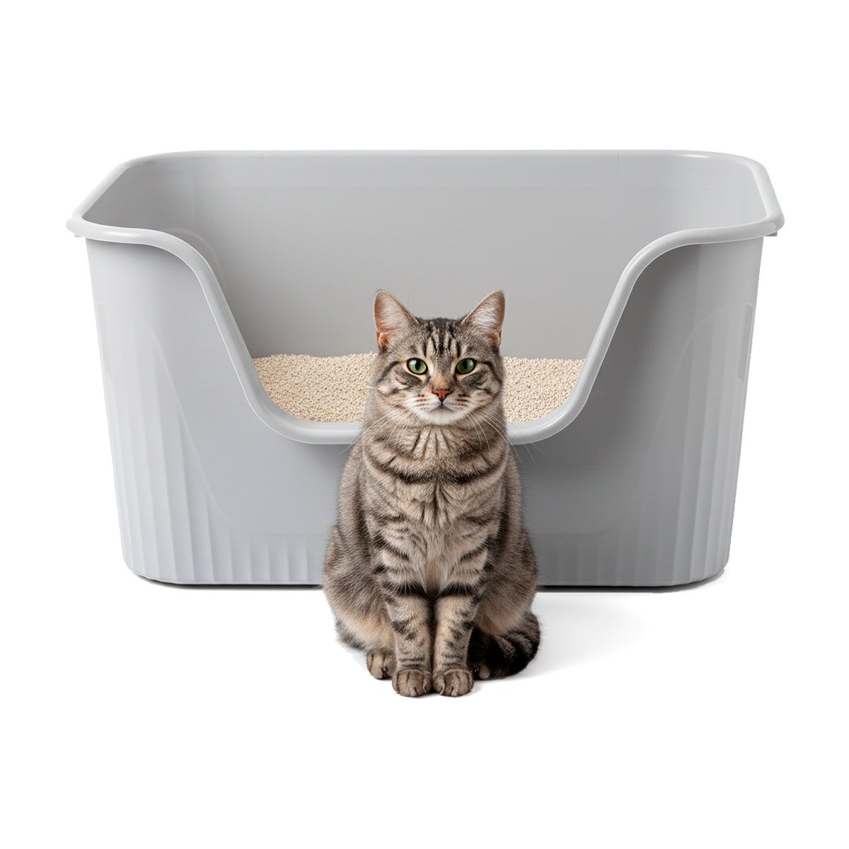 Caixa Areia Banheiro Gato Média 63x44x33 Animaux - Cinza — foto 8