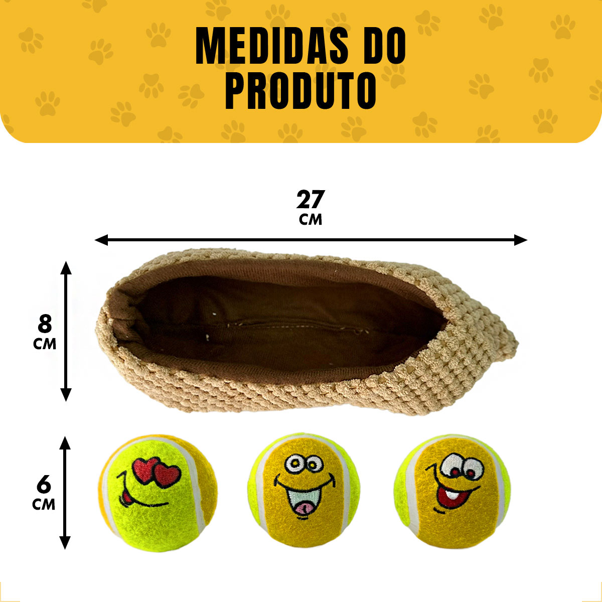 3 Bolas de Tênnis Pet com Dispenser/Comedouro Portátil - Amendoim AFP — foto 2
