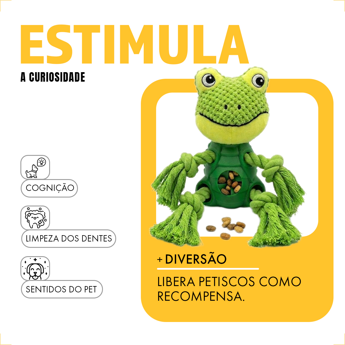 Brinquedo Pet Pelúcia Corda AFP Sapo — foto 5